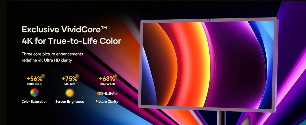 Bisprico JUNA 3 Pro — VividCore 4K display color technology